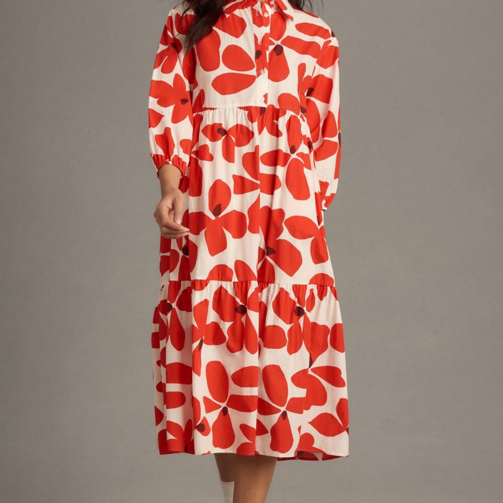 The Bettina Tiered Shirt Dress: Maeve by Anthropologie